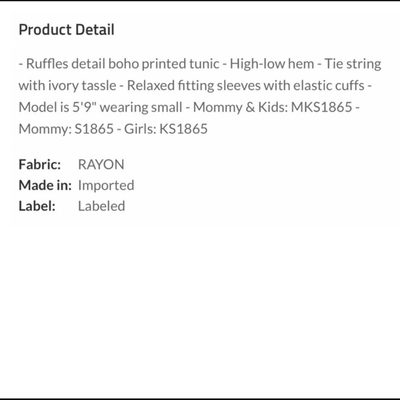 New! Boho Ruffles Tunic Tassels Hi Lo Hem and Elastic stretchy Cuffs Top - Picture 8 of 8